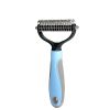 Pet Grooming Tool 2 Sided Undercoat Rake for Dogs - Safe Dematting Comb for Easy Mats & Tangles Removing -Pet Brush-Dog Grooming-Grooming Tool