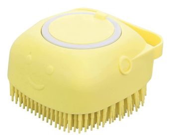 Dog Bath Brushes , Dog Bath Supplies, Dog Shampoo Brush, Dog Scrubber for Bath, Dog Grooming Supplies, Dog Bathing Brush, Puppy Essentials (Color: Yellow)