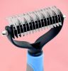 Pet Grooming Tool 2 Sided Undercoat Rake for Dogs - Safe Dematting Comb for Easy Mats & Tangles Removing -Pet Brush-Dog Grooming-Grooming Tool